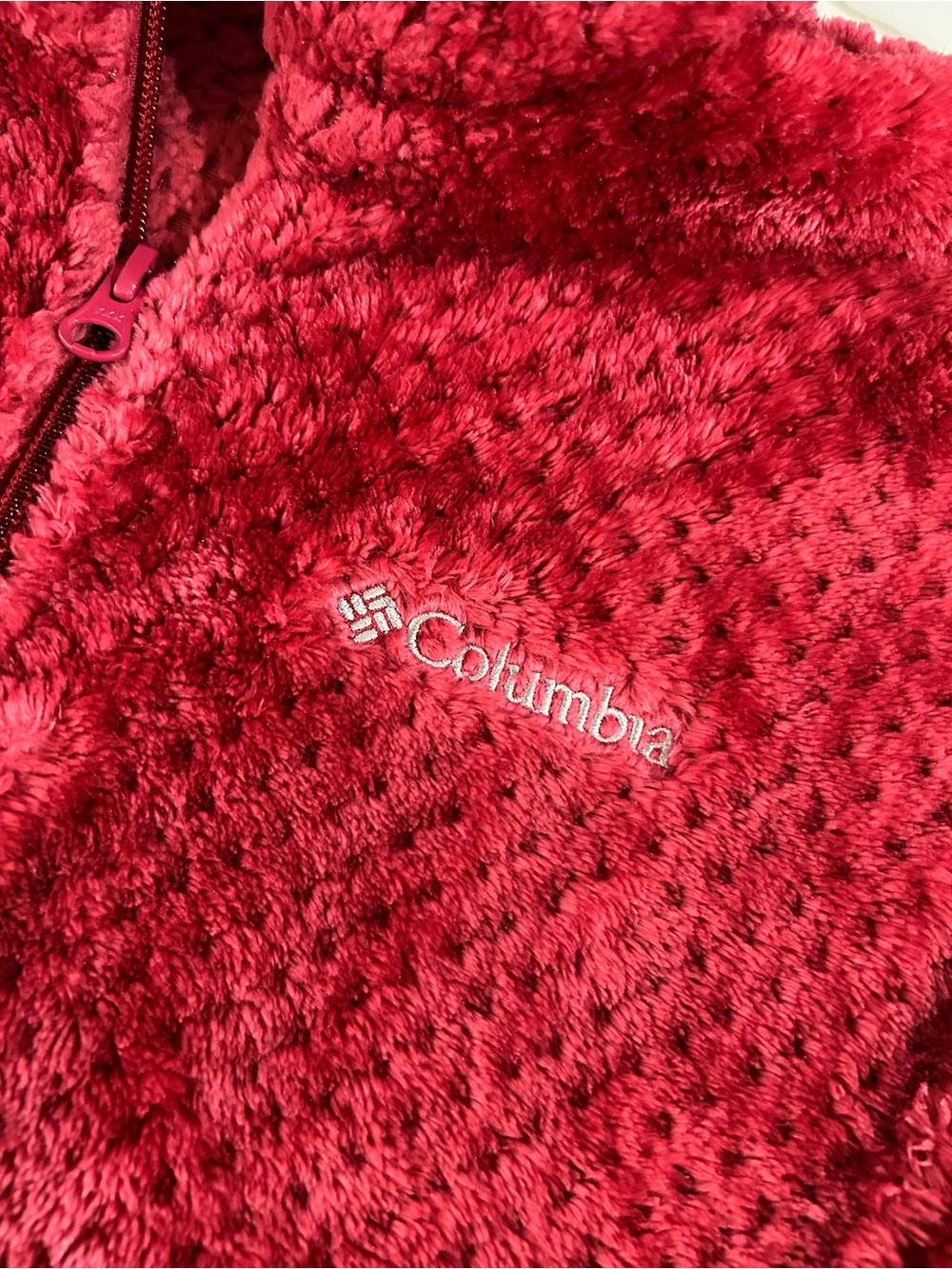 Columbia Raspberry Plush Half-Zip Teddy Jacket - Picture 4 of 9